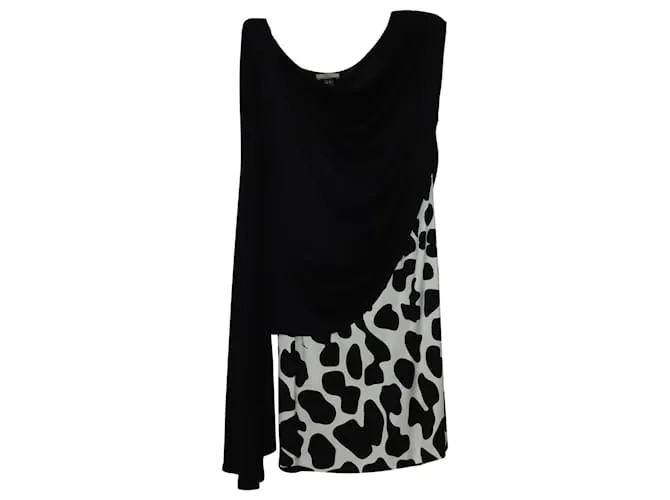 Issa VESTIDO DRAPEADO ISA DE UNA MANGA EN SEDA NEGRA 