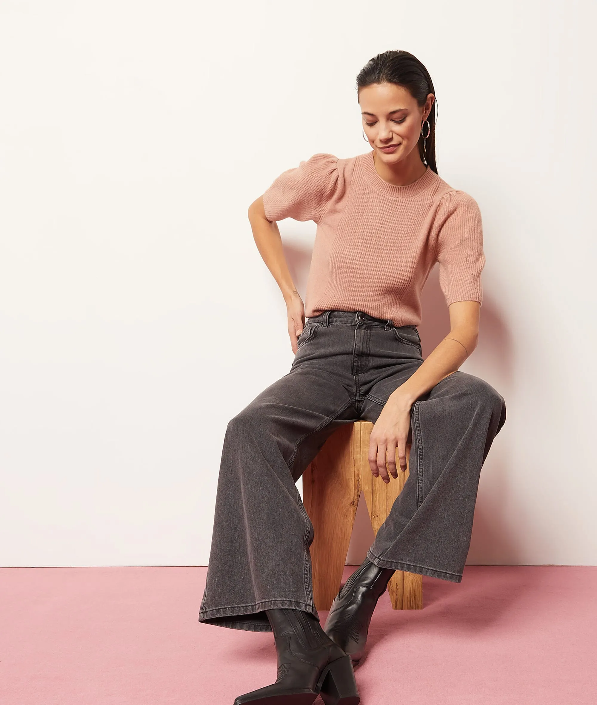 JERSEY MANGA CORTA AIMY BLUSH  ETAM