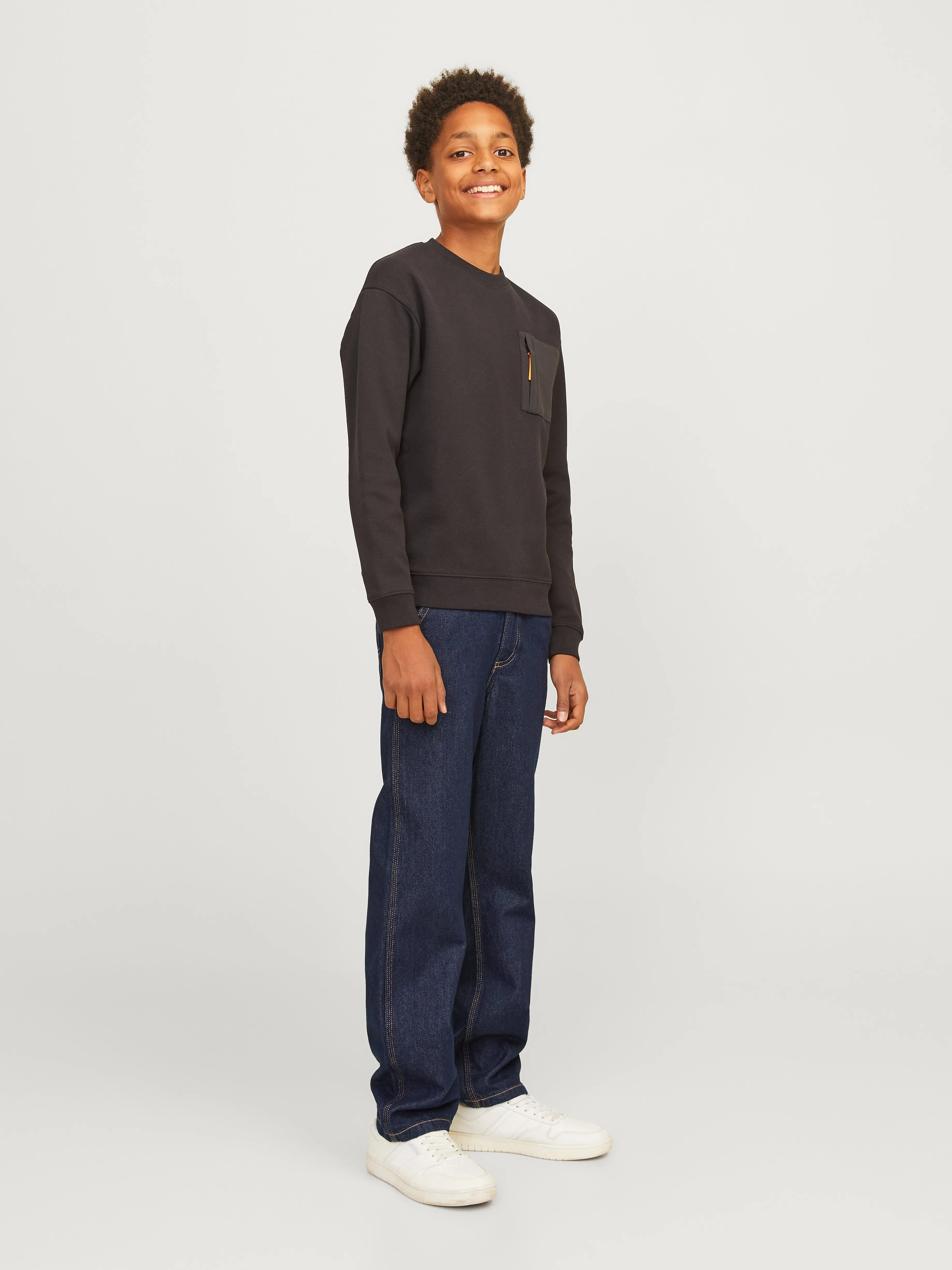 JJICHRIS JJWORKER MF 043 JNR Vaqueros de corte holgado Junior | Azul intermedio | Jack & Jones®