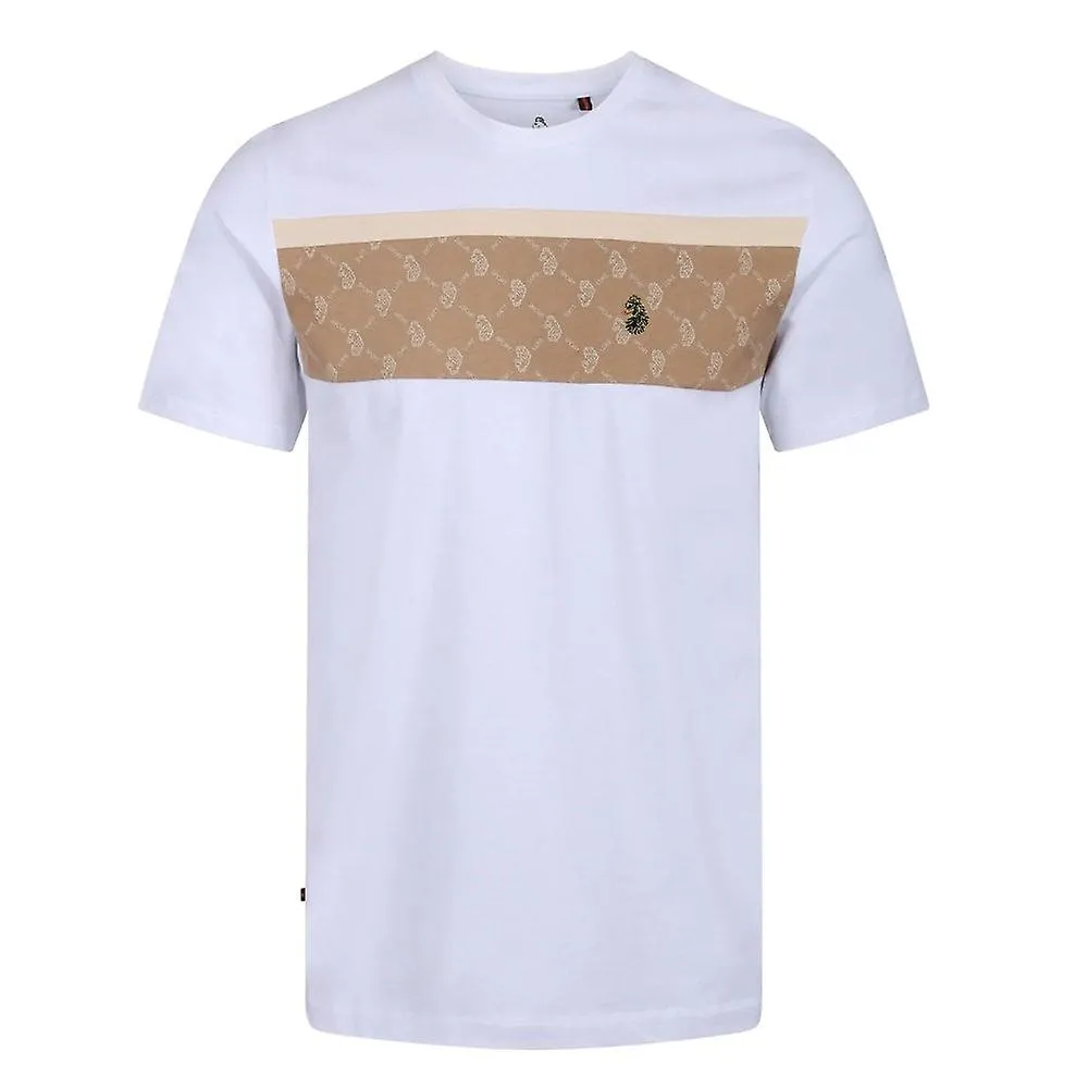 LUCAS | M560151 LIONS DEN LOGO CHEST OVERPRINT CAMISETA DE MEDIA MANGA  BLANCO/GALLETA