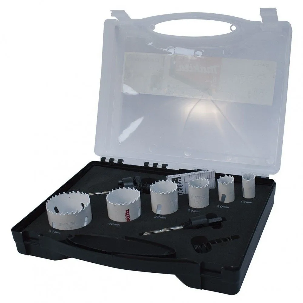 MAKITA ESTUCHE DE BROCAS DE CORONA BIMETáLICAS 6PCS D47123