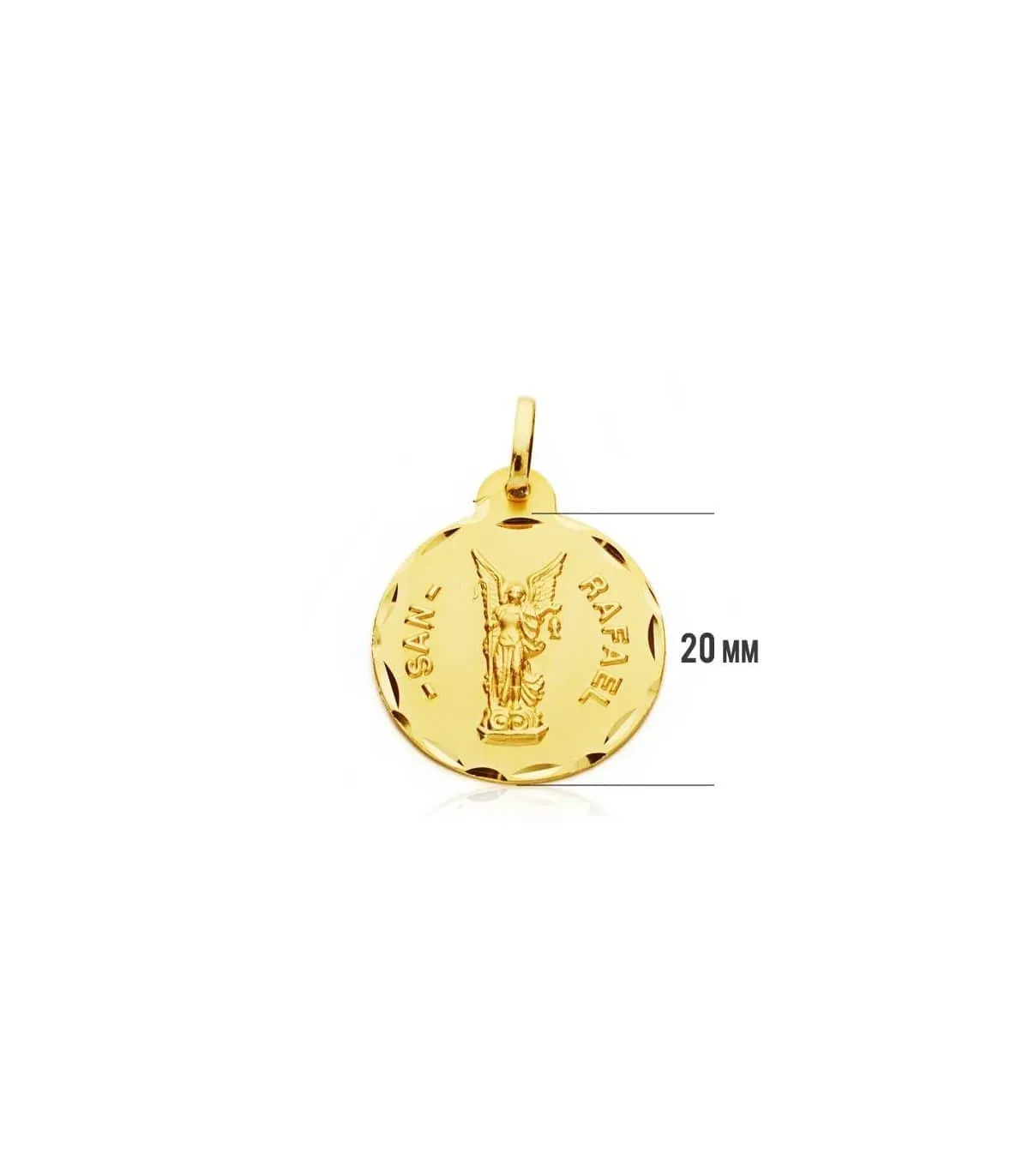 Medalla San Rafael Oro 18K 20mm