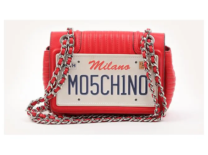 MOSCHINO Bolsos Piel Roja 