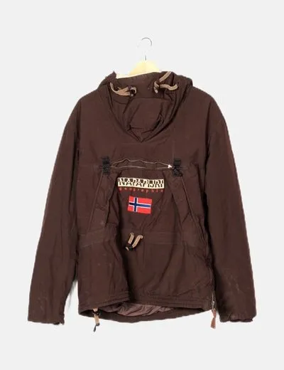 Napapijri Anorak marrón logo