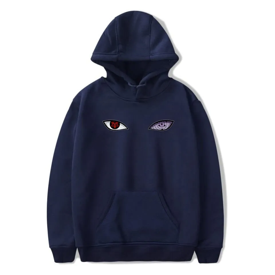 Naruto Rinnegan Mangekyou Sharingan Sudadera Azul