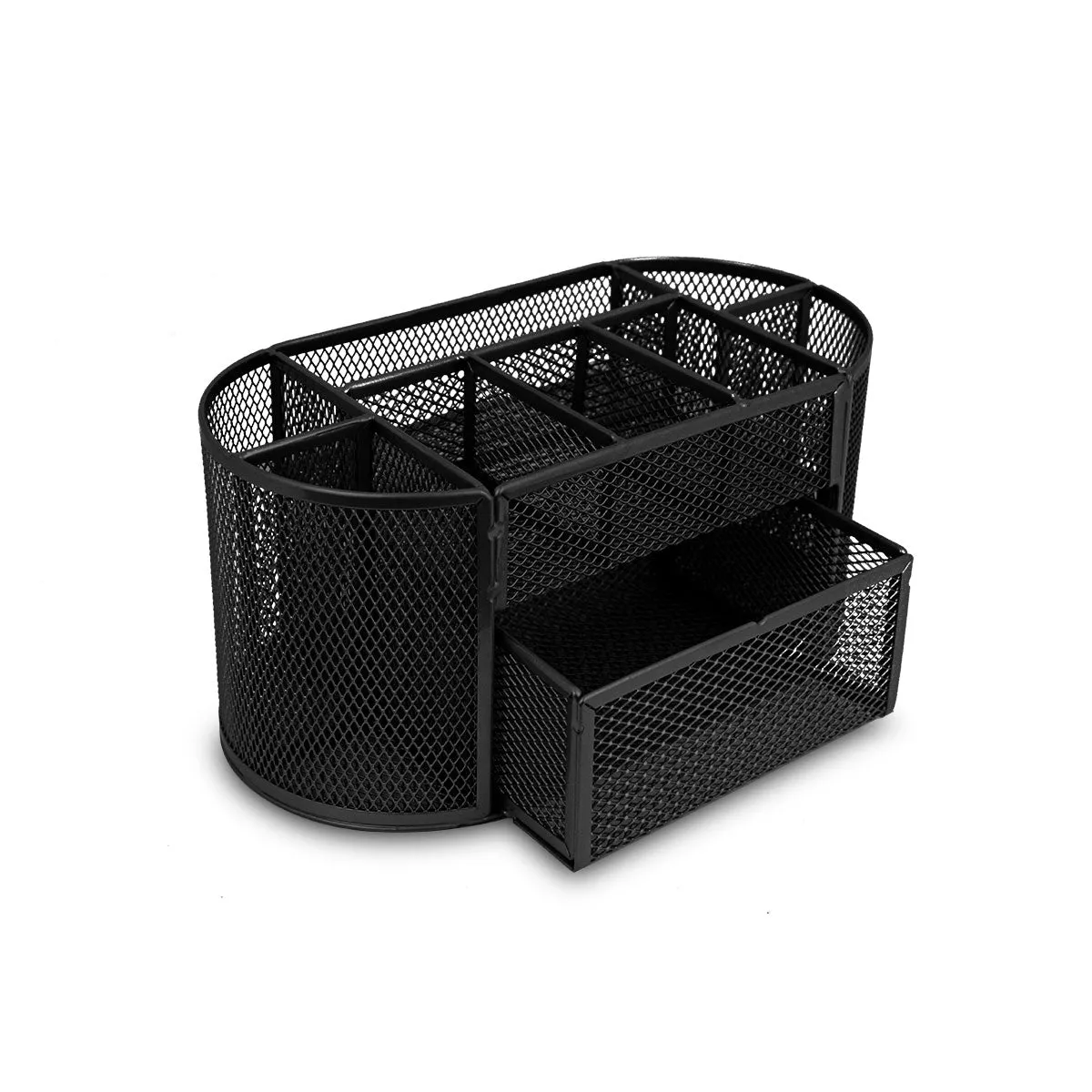 Organizador Metálico Multifuncional 9 separaciones 11x11.5cm color Negro