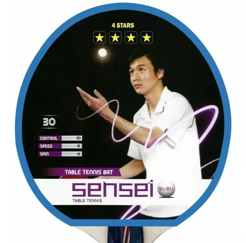 Paleta de ping pong Sensei 4 Star negra y roja