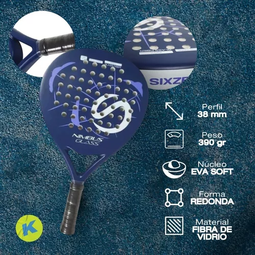 Paleta Sixzero Padel Eva Soft Paddle Fibra Vidrio