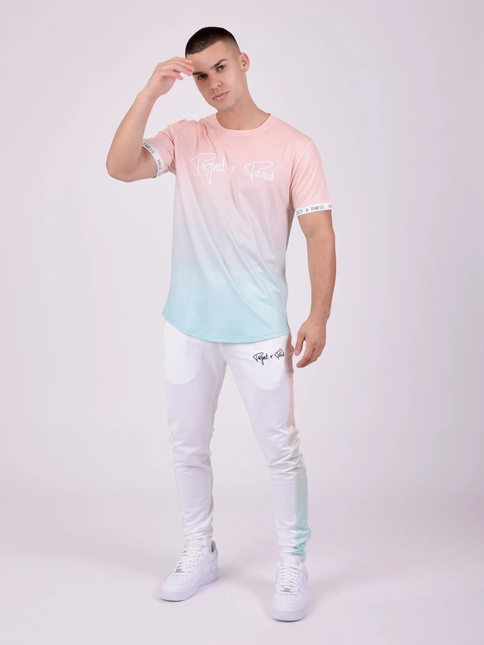 Pantalones con rayas degradadas