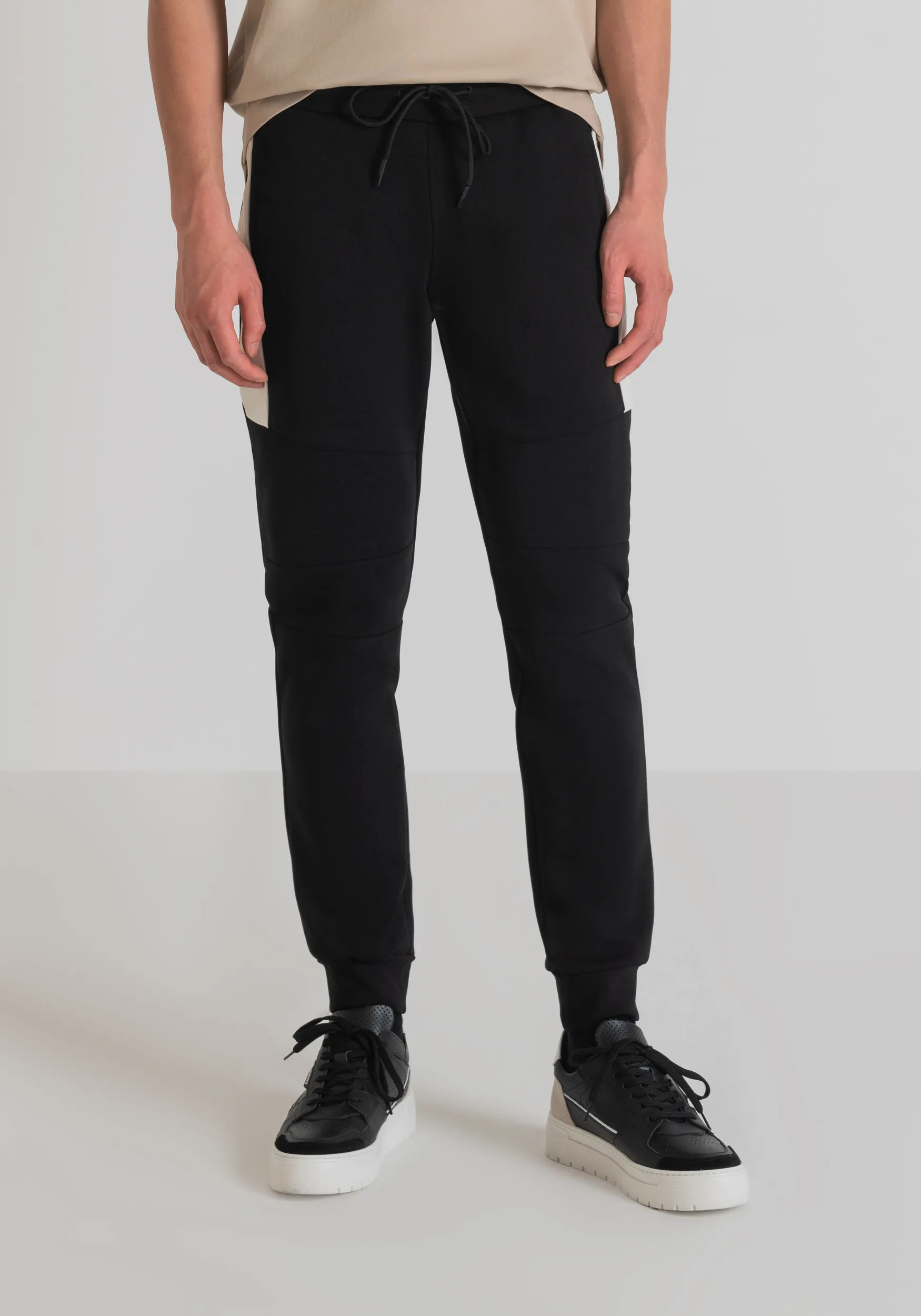 PANTALONES DE FELPA SLIM FIT DE MEZCLA DE ALGODÓN