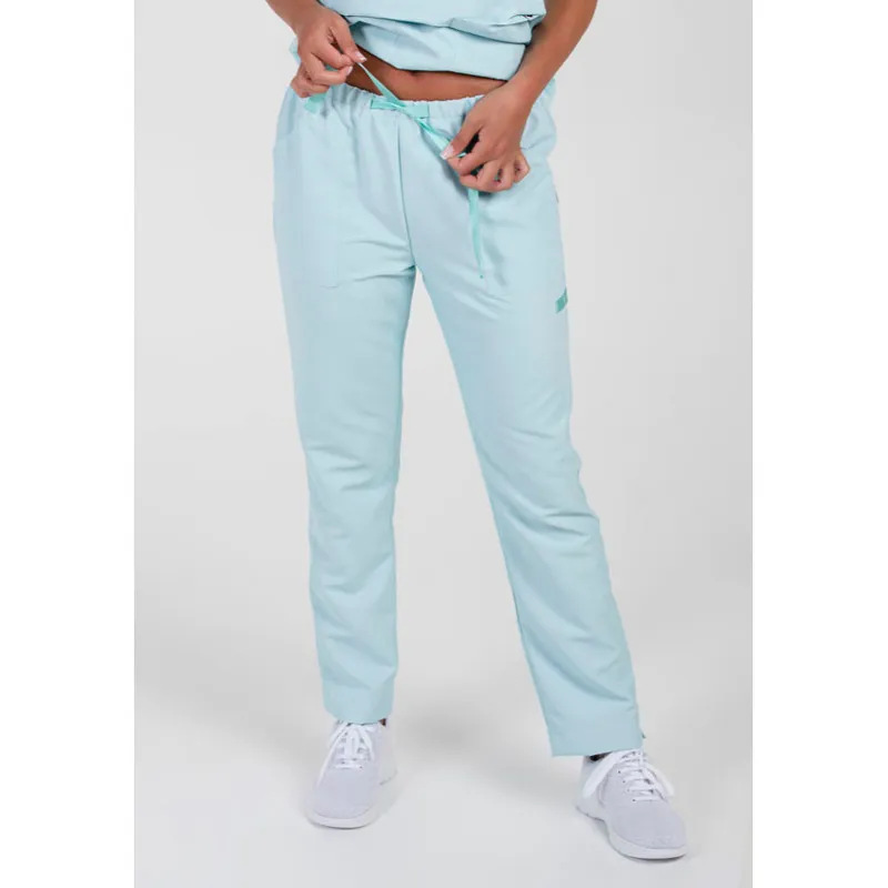 PANTALóN LABORAL DE MICROFIBRA VERDE CON CINTA  DYNEKE
