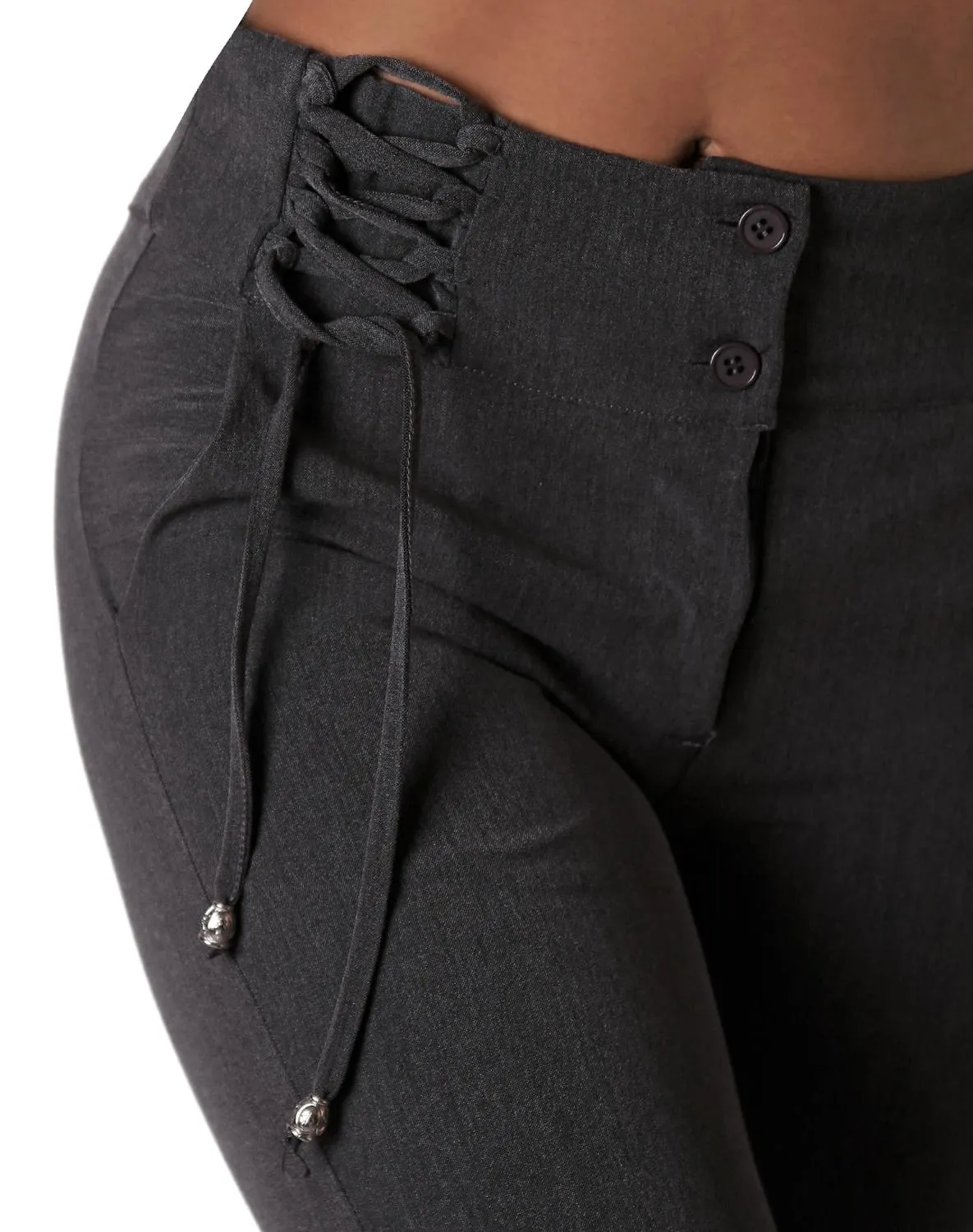 Pantalón Mujer Vestir Recto Gris Stfashion 79304058