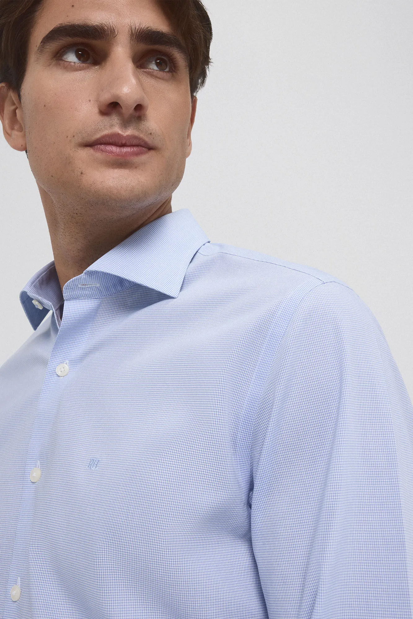 Pedro del Hierro Camisa vestir cuadros non iron + antimanchas