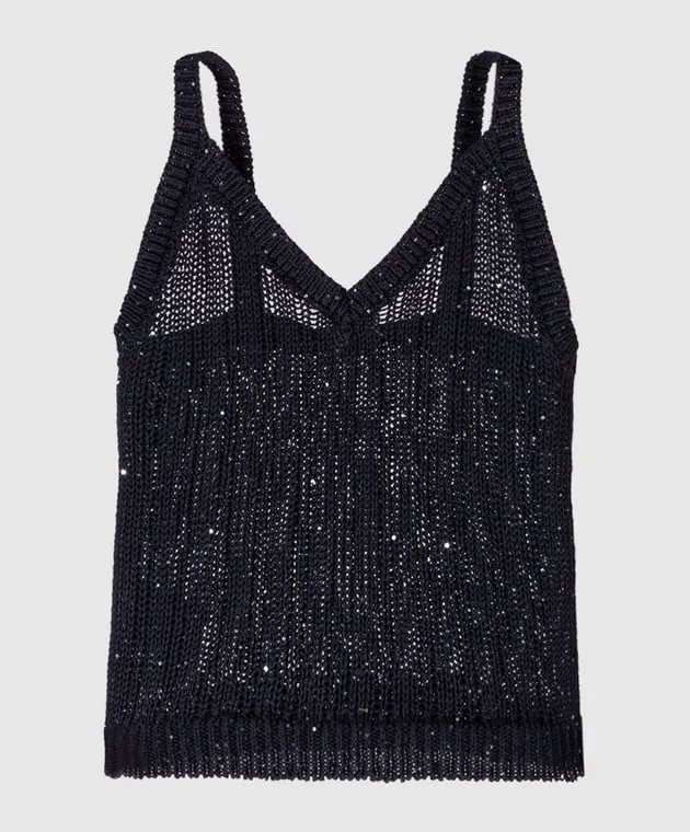 Peserico Blue top with sequins