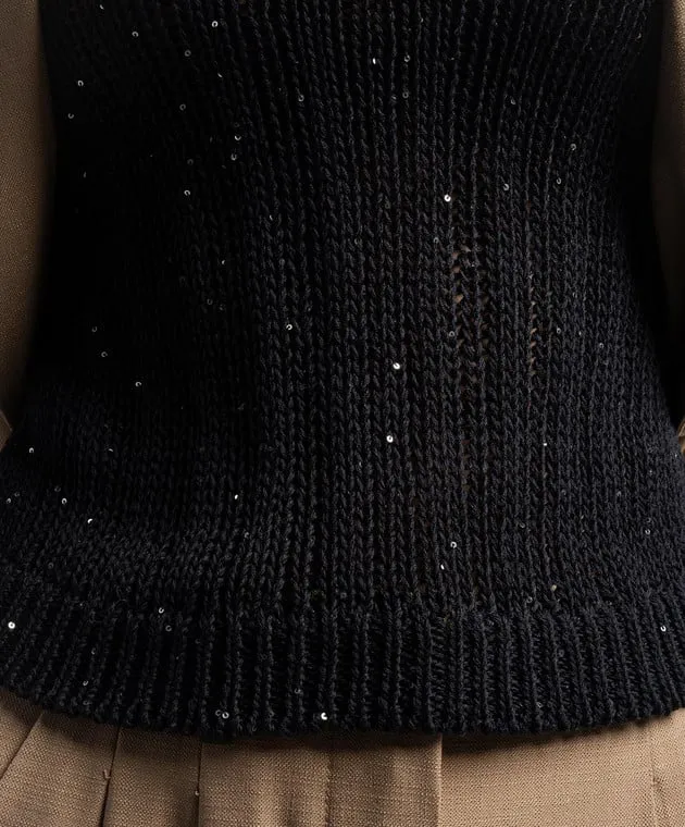 Peserico Blue top with sequins