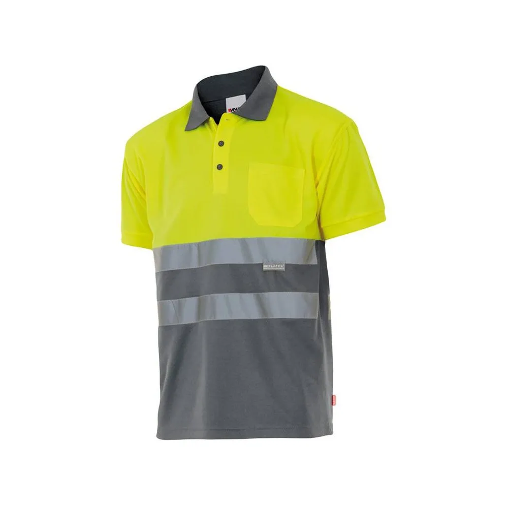 Polo bicolor de Alta Visibilidad de manga corta