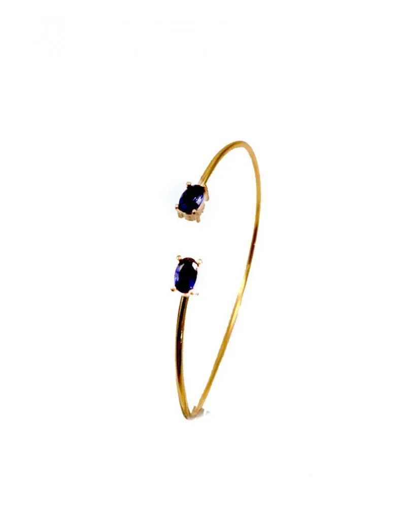 PULSERA FINA ADORNO CENTRAL EN AZUL