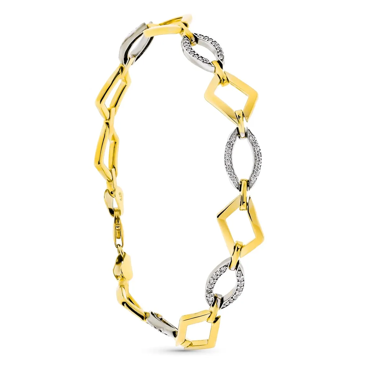 Pulsera Oro 9 Kt. Bicolor