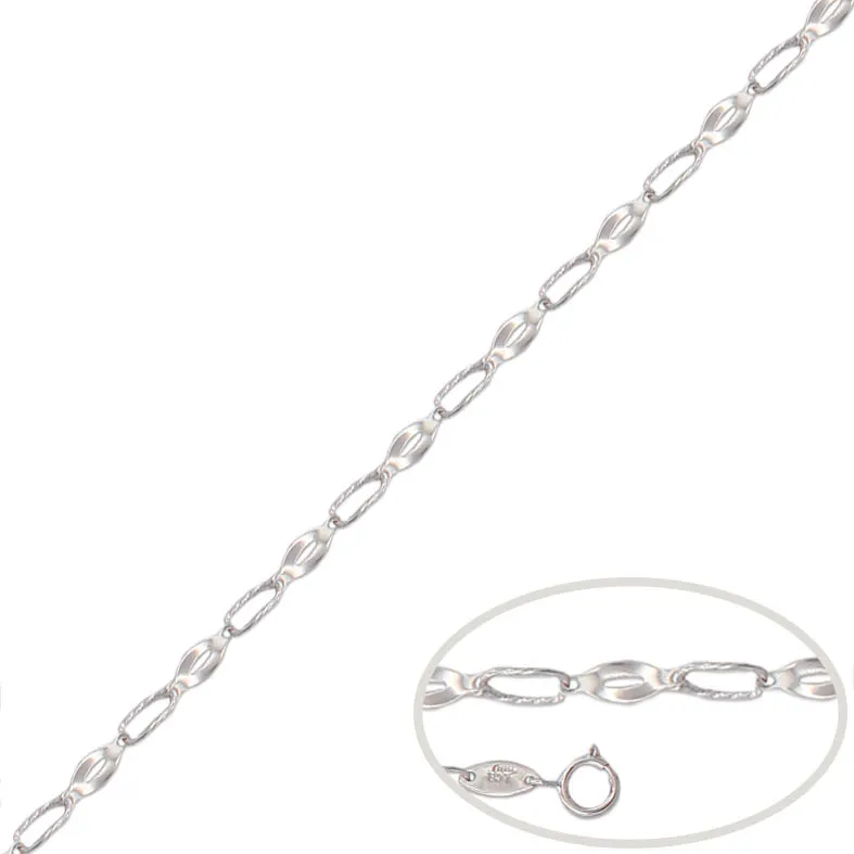 Pulsera Oro Blanco 2,5 mm.