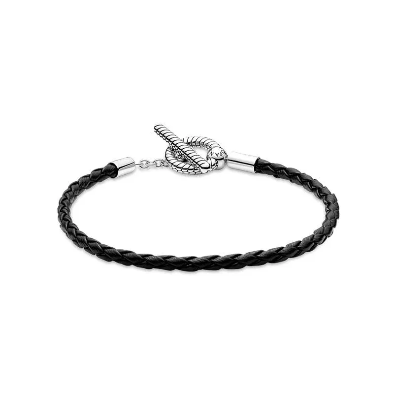 PULSERA PANDORA MOMENTS CUERO TRENZADO 591675C01