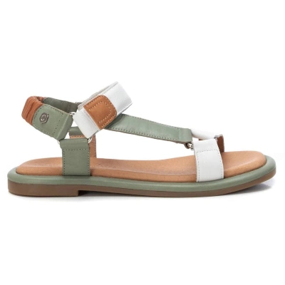 Sandalia mujer plana kaki Carmela