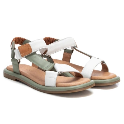 Sandalia mujer plana kaki Carmela
