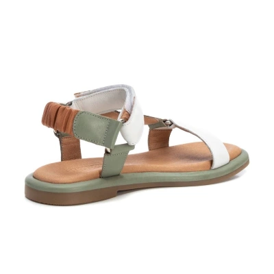 Sandalia mujer plana kaki Carmela