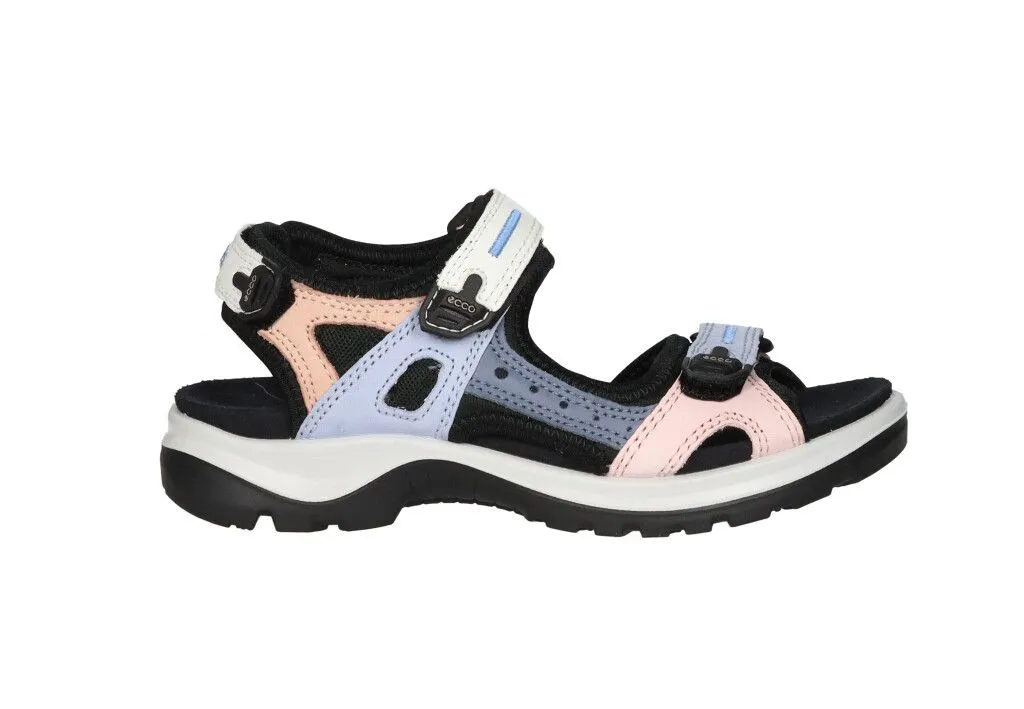 Sandalia Nobuck Multicolor 3 Velcros Piso Goma