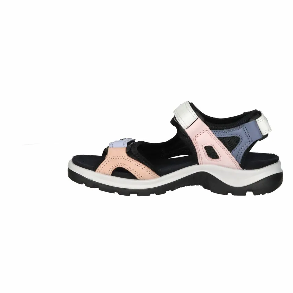 Sandalia Nobuck Multicolor 3 Velcros Piso Goma
