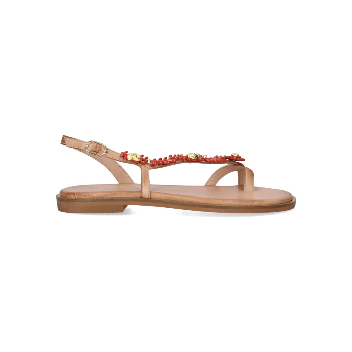 SANDALIA PLANA 572 CHIOS LEATHER NATURAL