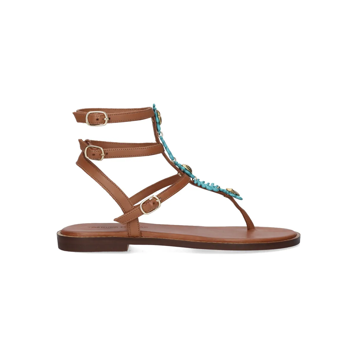 SANDALIA PLANA 574 CHIOS LEATHER TAN