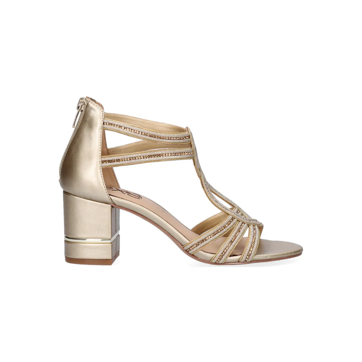 SANDALIA TACÓN BAJO  PENNY235 DORADO