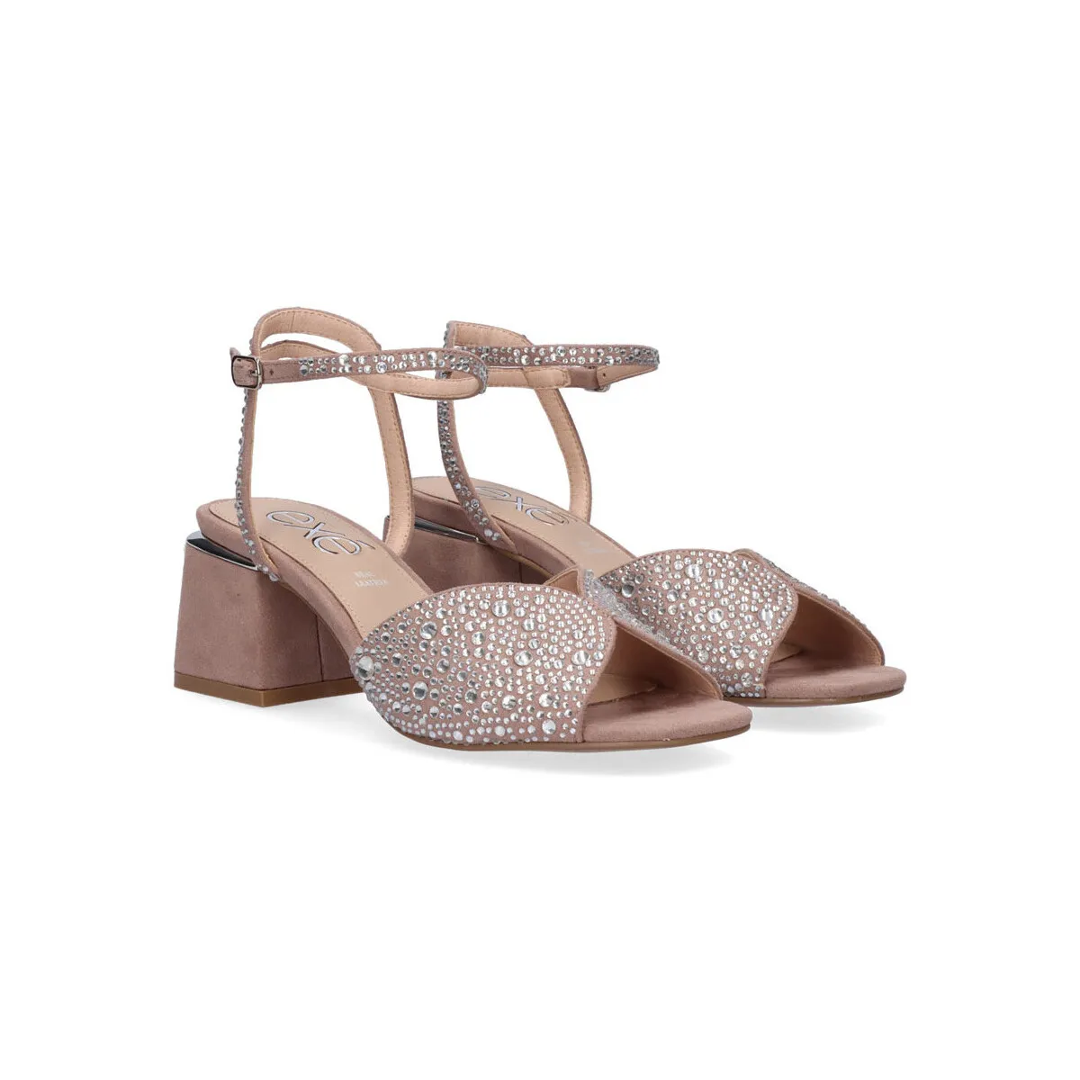 SANDALIA TACÓN CARMEN137 STRASS TAUPE