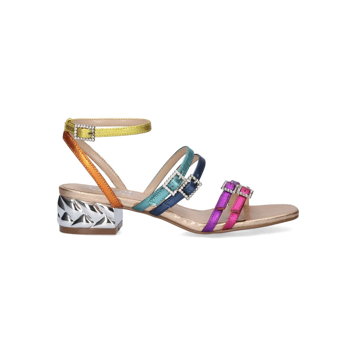 SANDALIA TACÓN KATY237 METALLIC MULTICOLOR