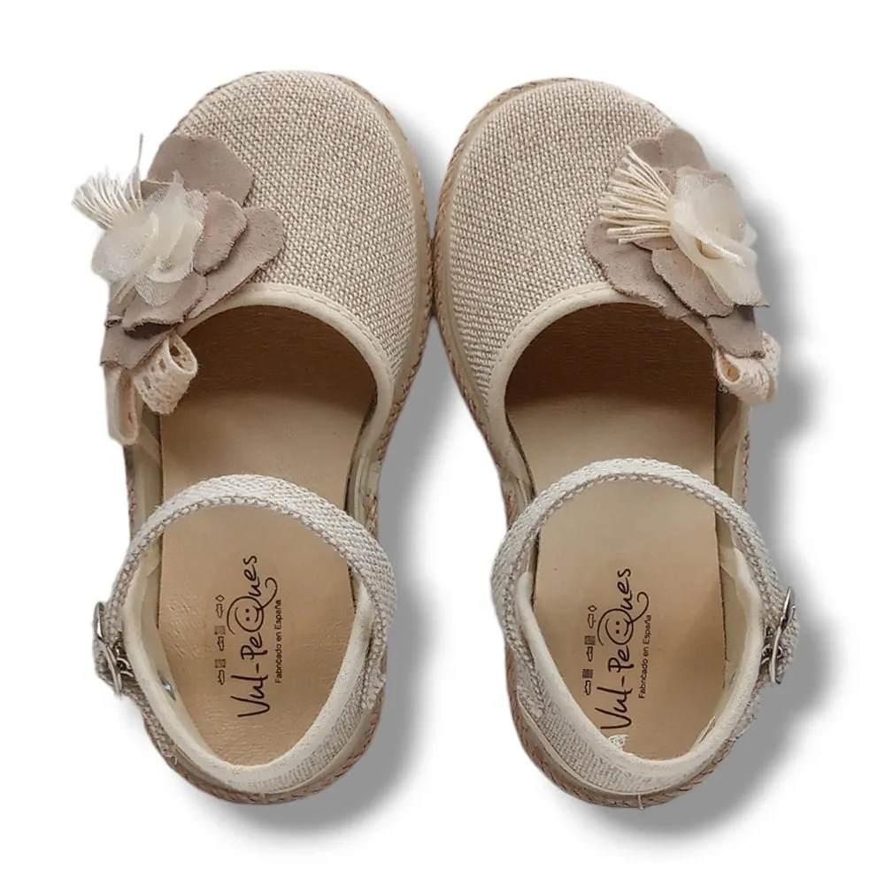 SANDALIA VULPEQUES CERRADA 1001LC/3 LINO CRUDO CORDONETS