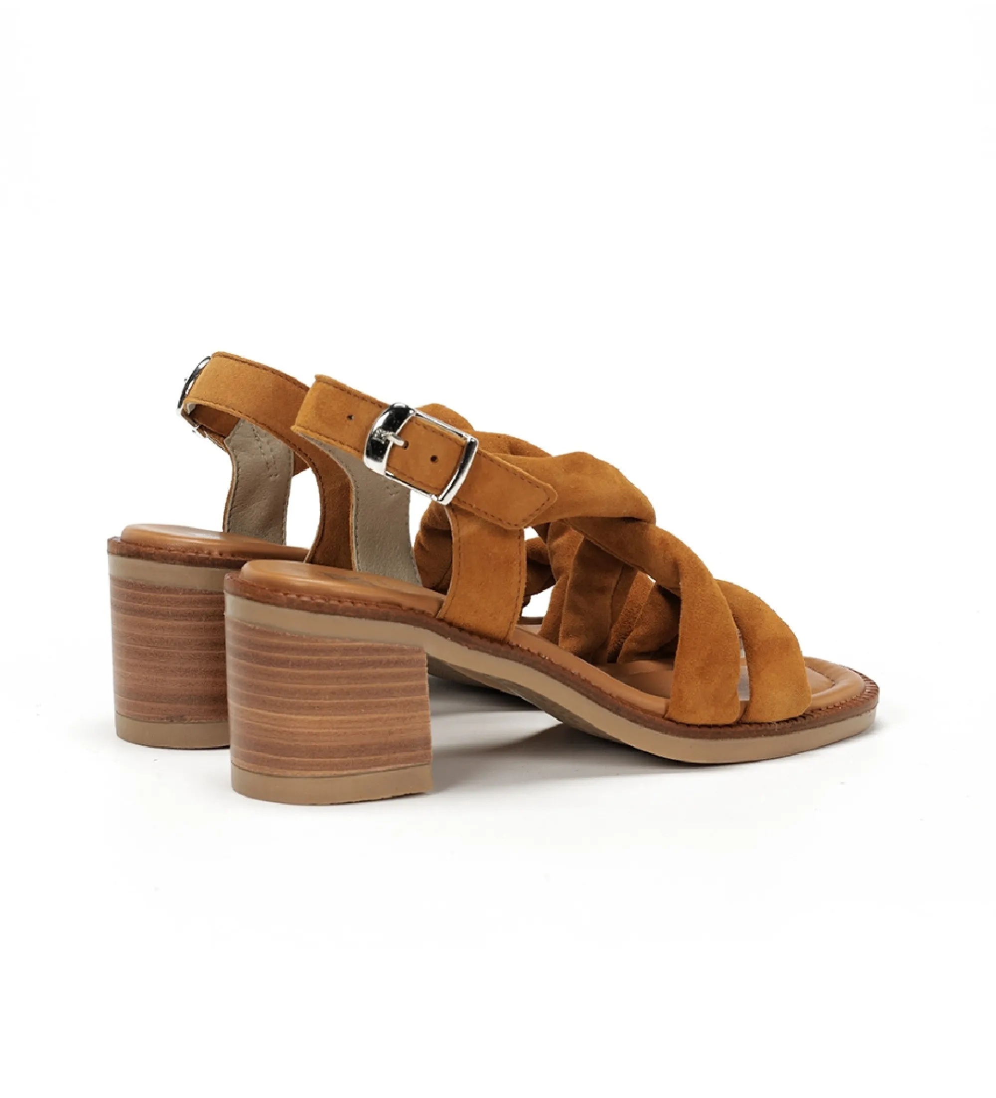 Sandalias de Piel D9067 marrón