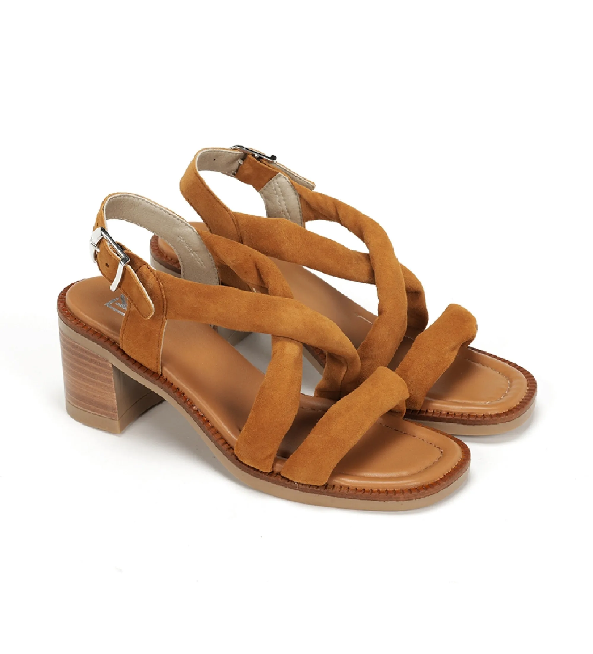 Sandalias de Piel D9067 marrón