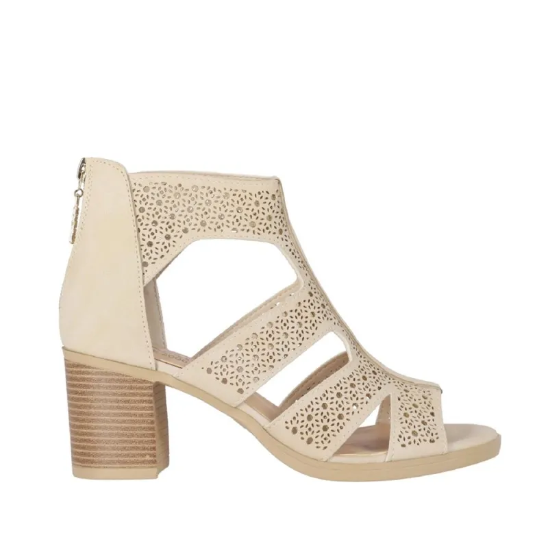 Sandalias De Tacón Chika10 Rosalinda Mujer Beig