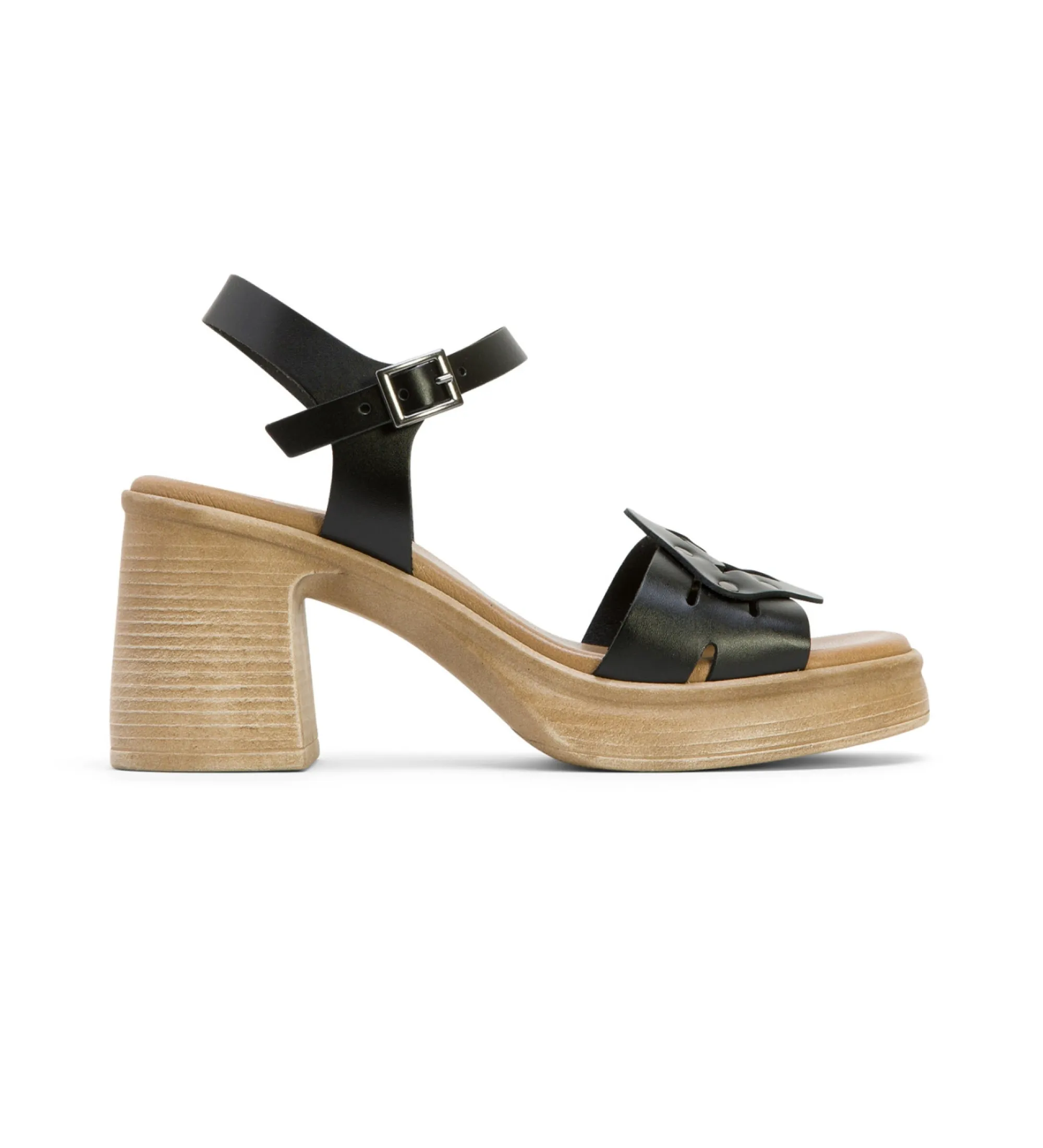 SANDALIAS IMENA NEGRO ALTURA TACóN 8CM