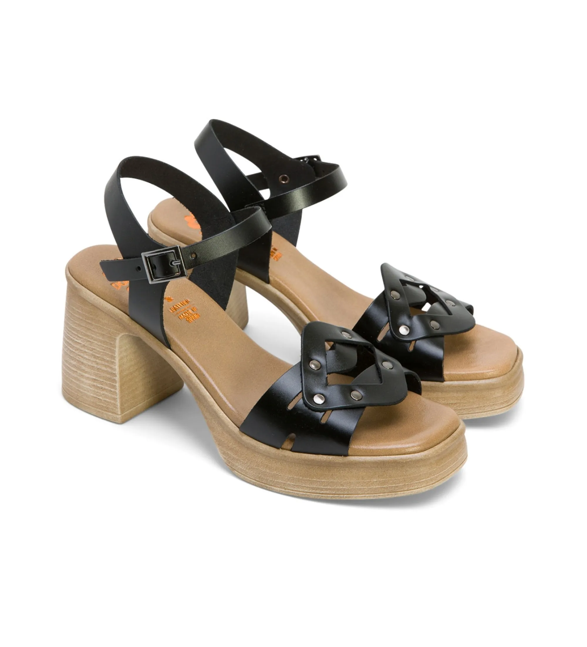 SANDALIAS IMENA NEGRO ALTURA TACóN 8CM