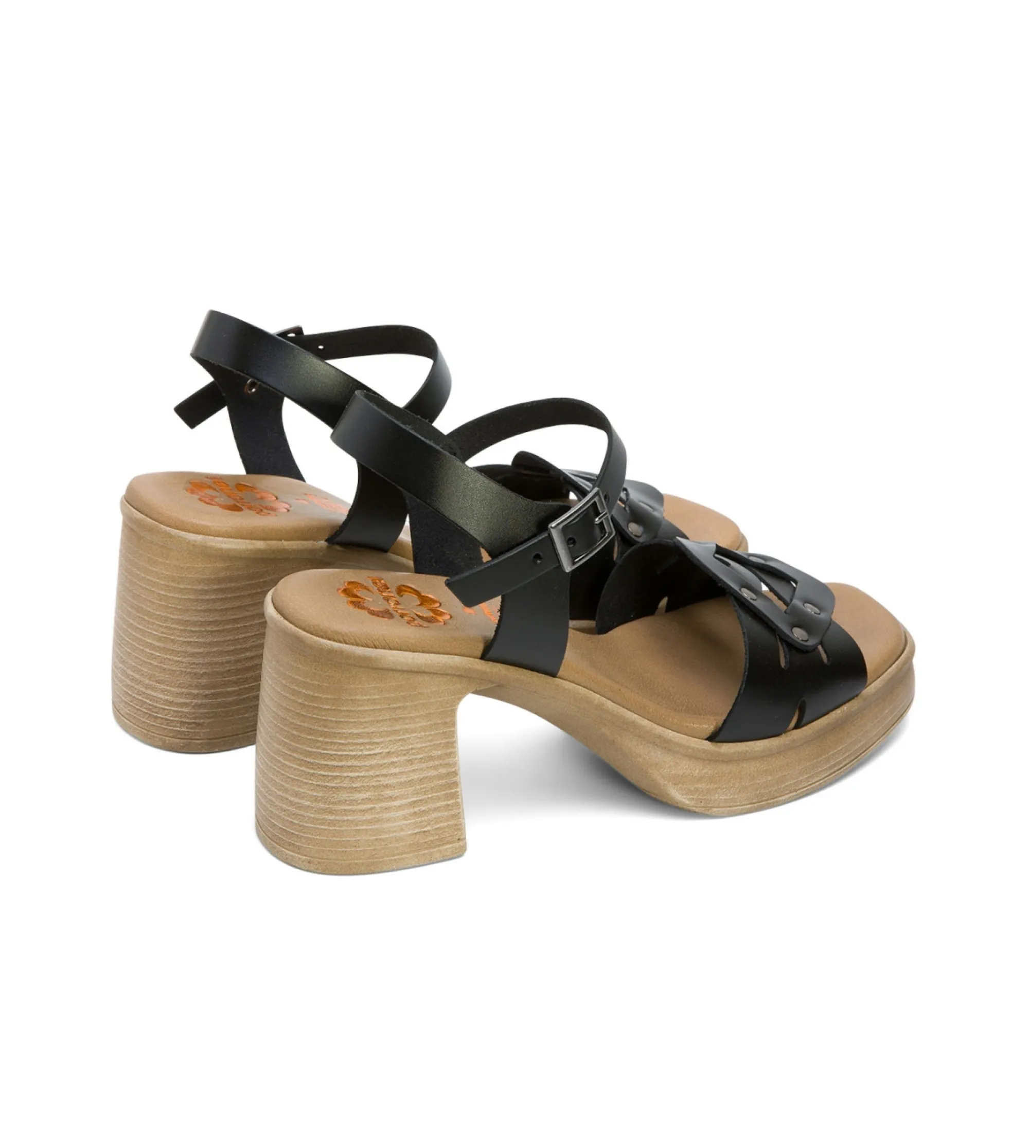 SANDALIAS IMENA NEGRO ALTURA TACóN 8CM