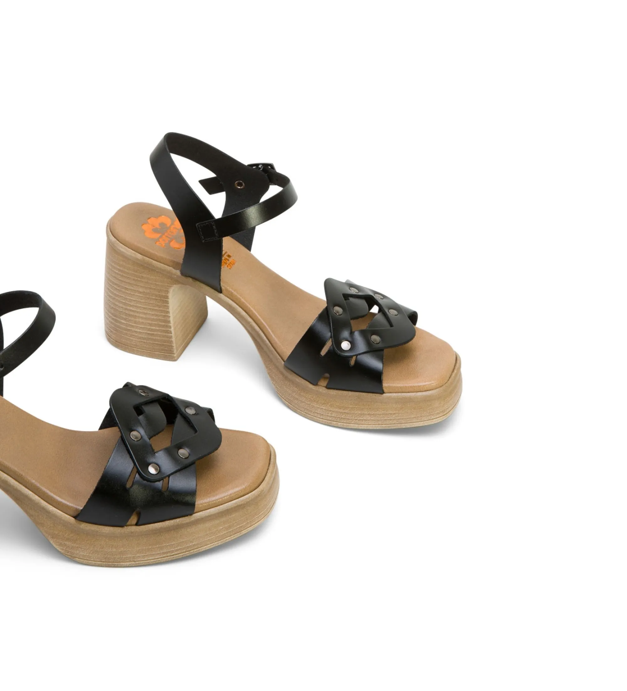 SANDALIAS IMENA NEGRO ALTURA TACóN 8CM