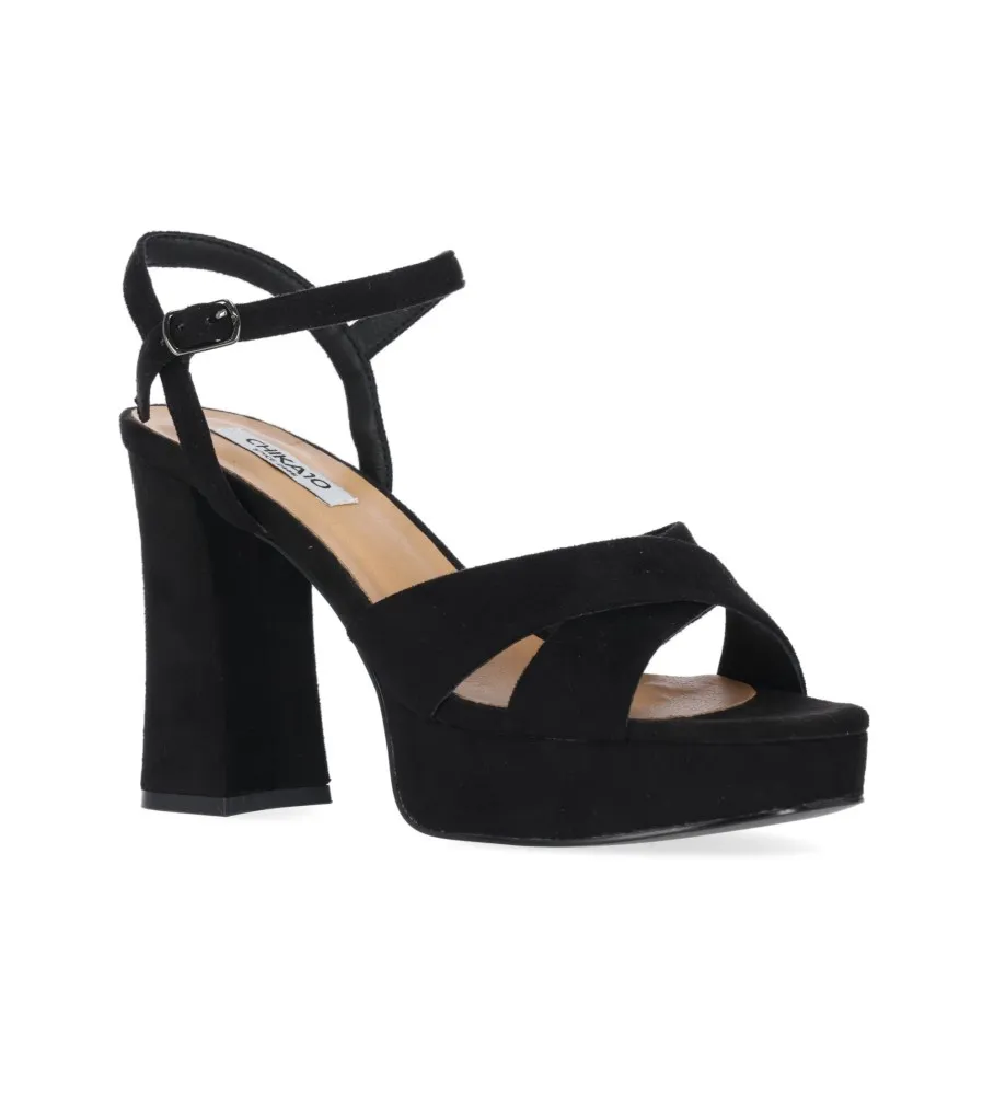 SANDALIAS JOLIE 04 NEGRO ALTURA TACóN 11CM