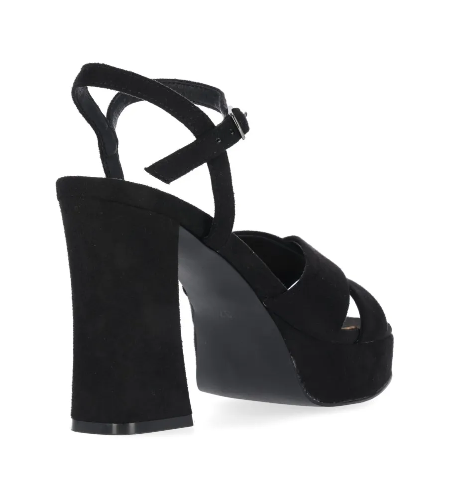 SANDALIAS JOLIE 04 NEGRO ALTURA TACóN 11CM