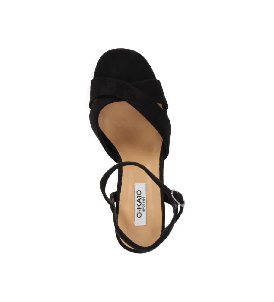 SANDALIAS JOLIE 04 NEGRO ALTURA TACóN 11CM