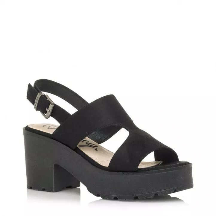 Sandalias tacón Mustang emeline efecto antelina