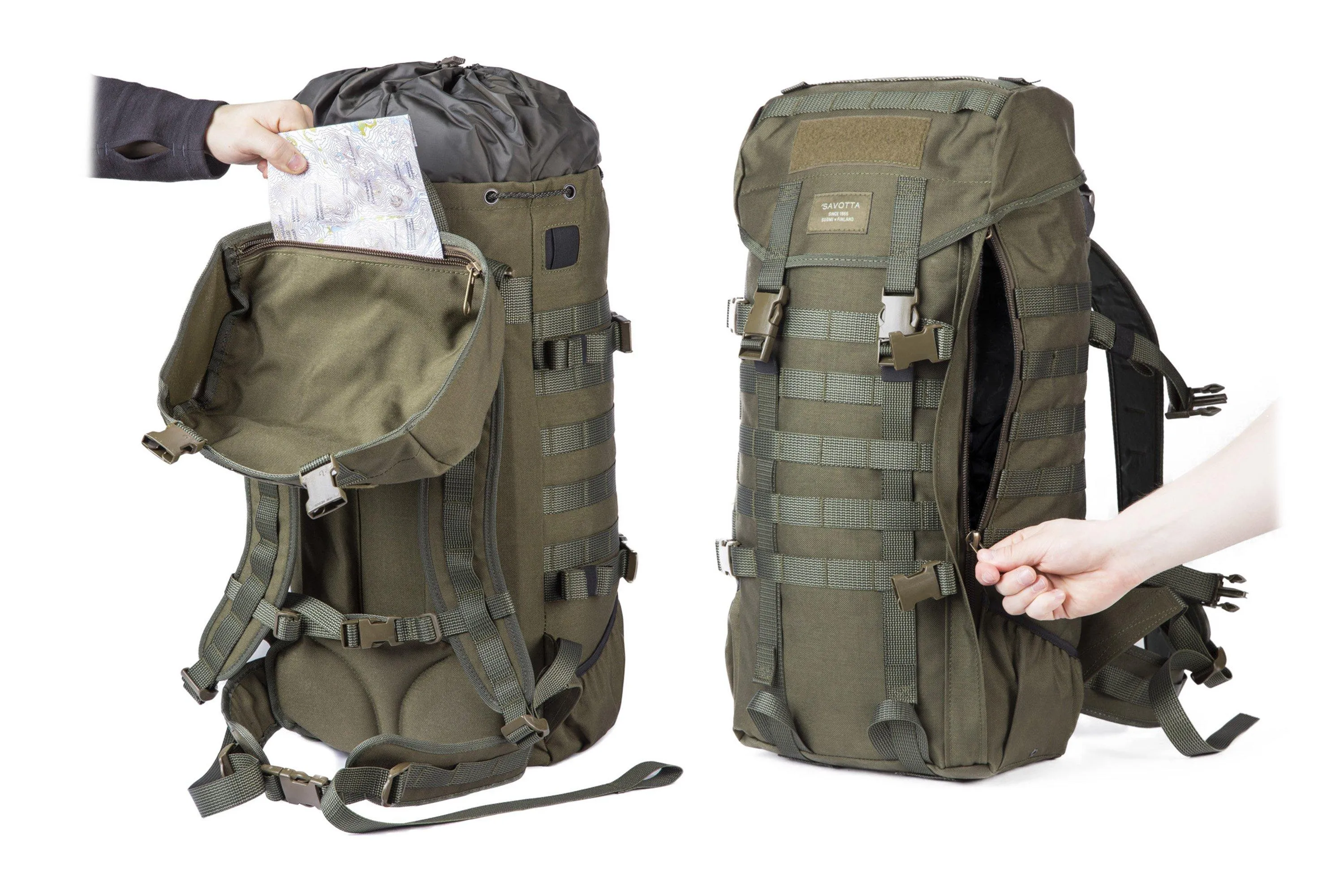 Savotta Jääkäri M mochila 102020270 Black Cordura 1000, 30 L