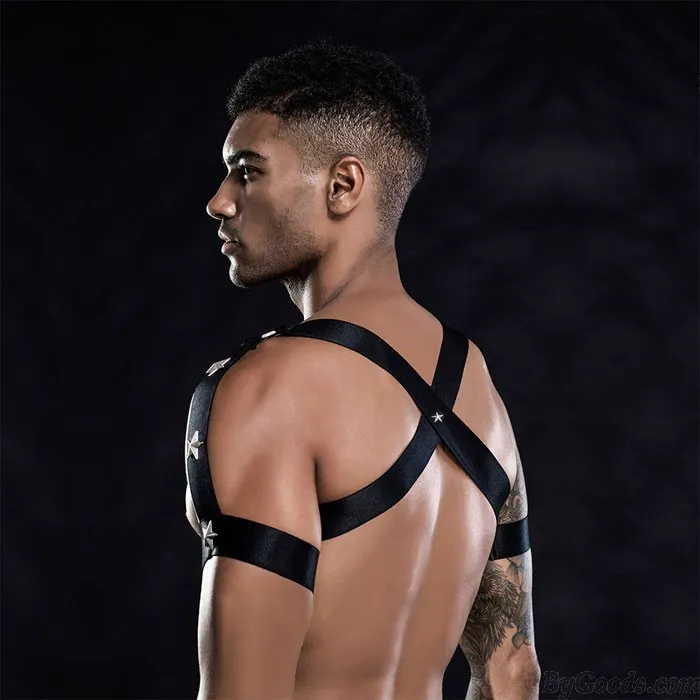 Sexy Gay Club Bondage Cosplay Teddy Adult Bar Performance Costume Men's Bodysuit Lingerie