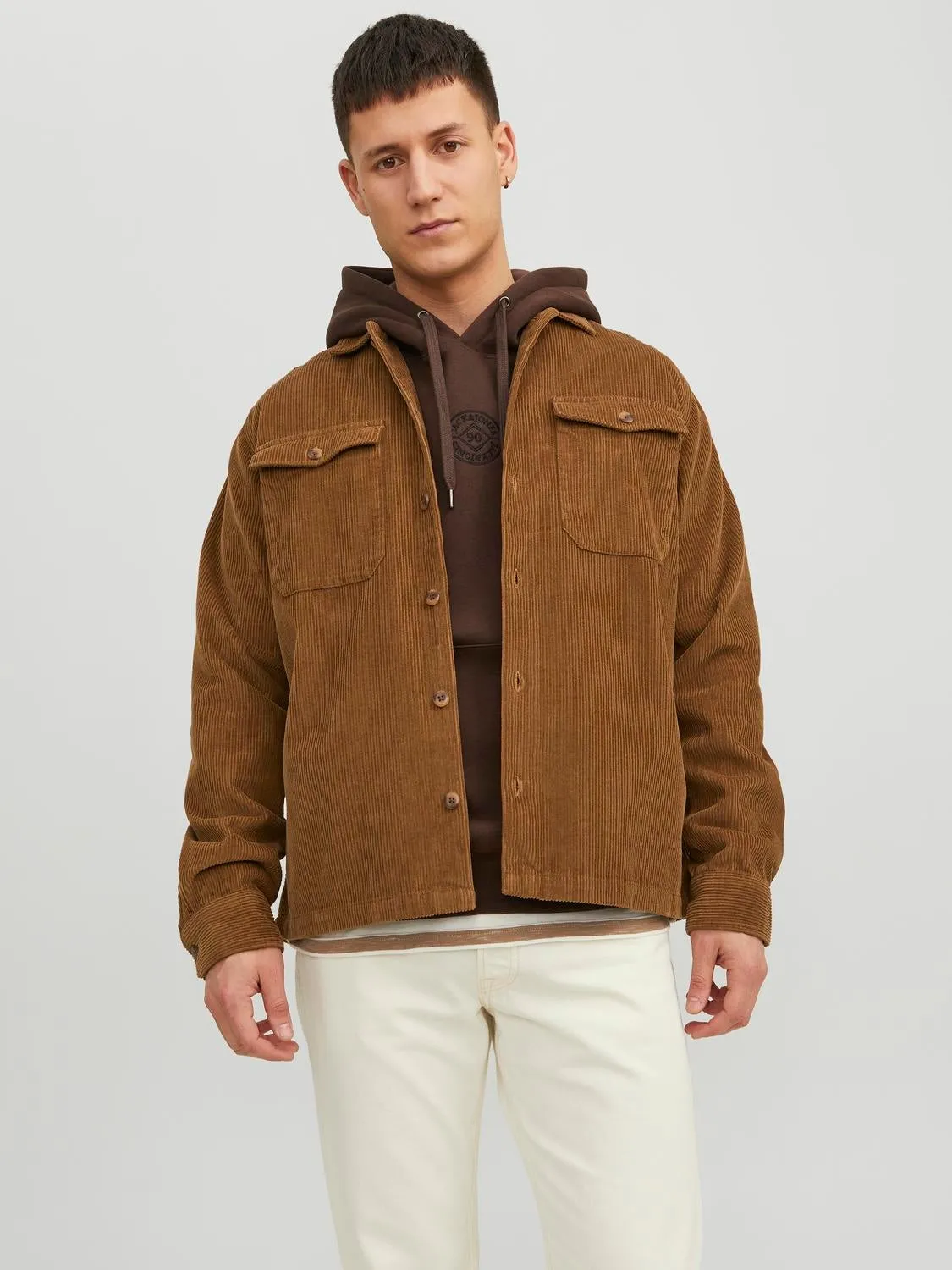 Sobrecamisa Corte comfort | Marrón intermedio | Jack & Jones®