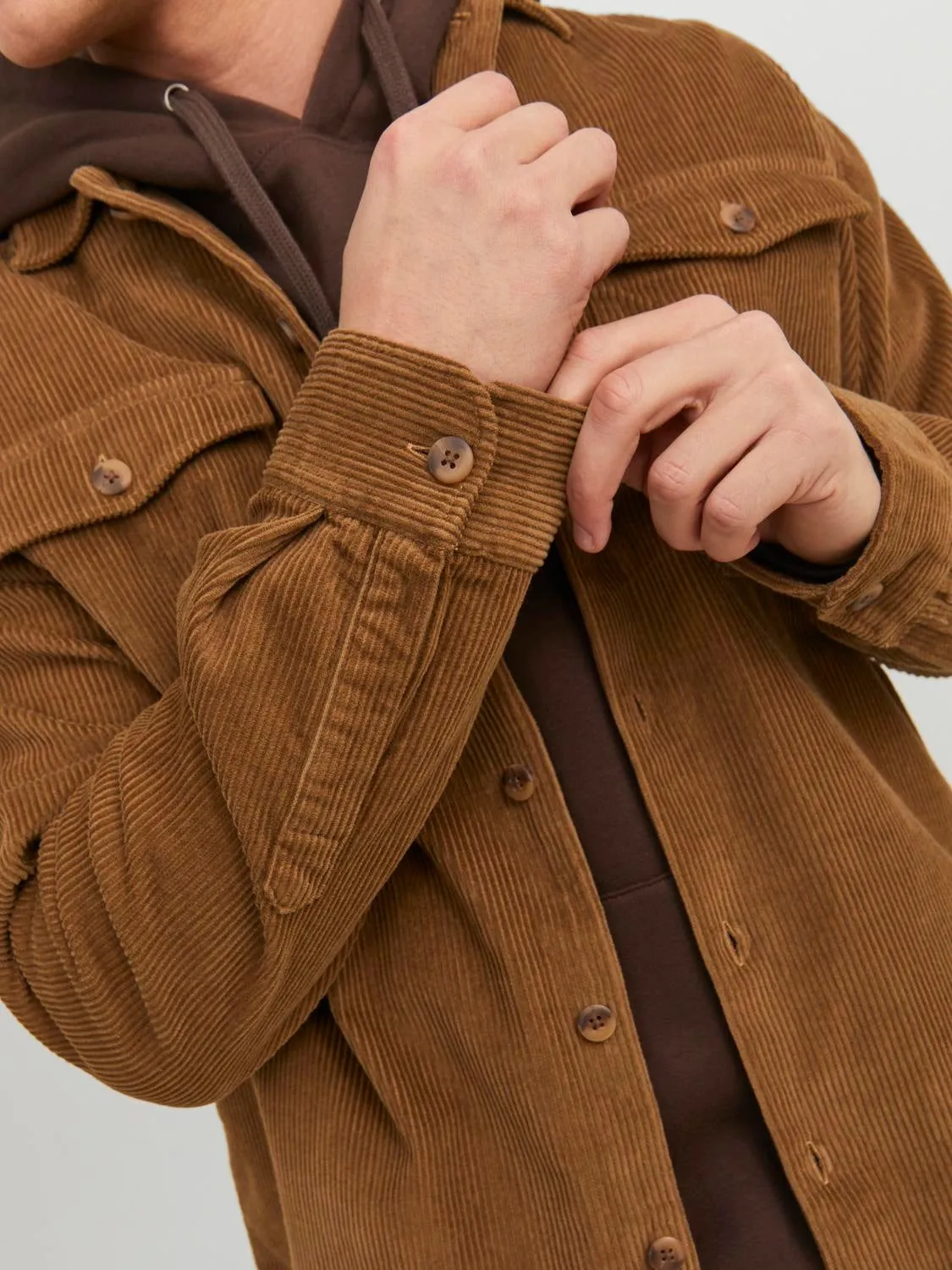 Sobrecamisa Corte comfort | Marrón intermedio | Jack & Jones®